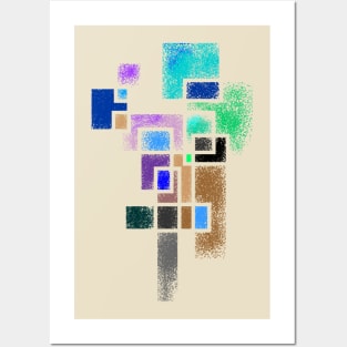 Abstract Color Cube Pattern Posters and Art